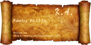 Kmety Atilla névjegykártya